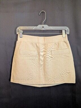 Forever 21 Tan Mini Skirt with Front Welt Pockets Brown Soft Comfy